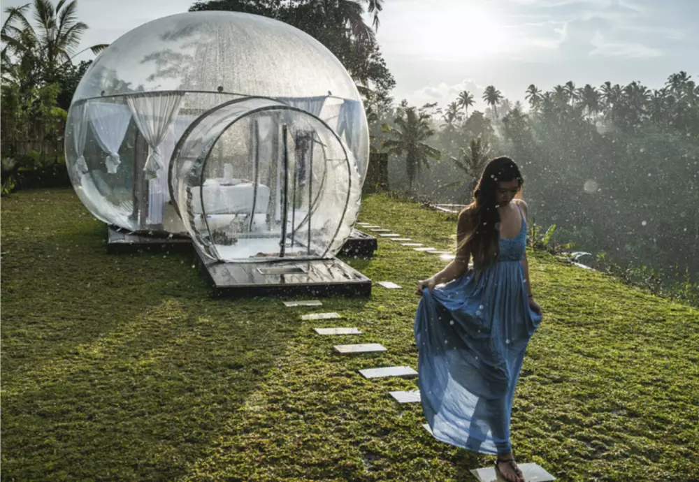 inflatable transparent dome tent